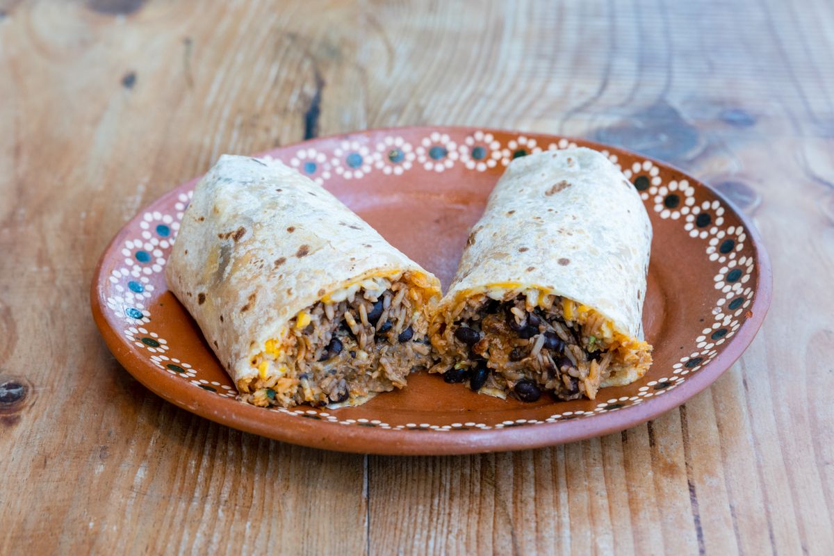 Wet burrito with ground beef